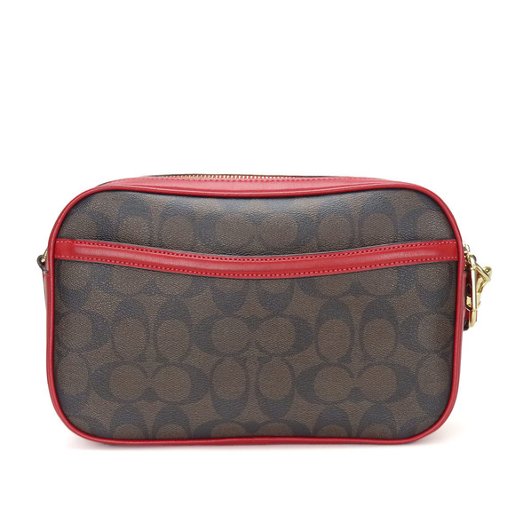 Coach COACH Leather Shoulder Bag 68168 Red Brown Leather Crossbody Bag 68168 - Picture 3 of 16